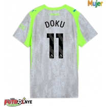 Camiseta Manchester City Jeremy Doku #11 Tercera Equipación para mujer 2025-26 manga corta